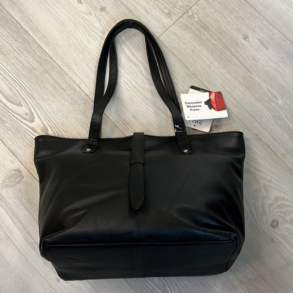 100% Genuine Leather Concealed Carry Shoulder Bag - Picture 5 of 10